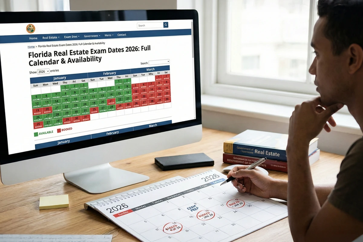Florida Real Estate Exam Dates 2026 Full Calendar & Availability