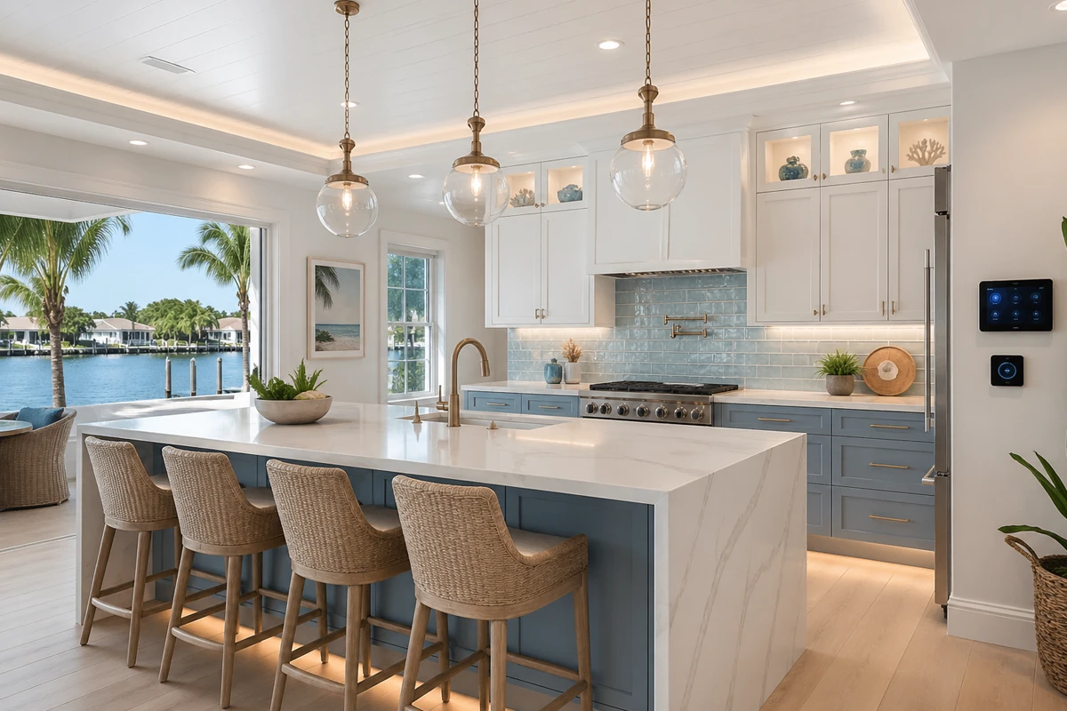 Kitchen Remodeling in Harbor Village, Fort Lauderdale — Coastal Style Meets Smart Home Living