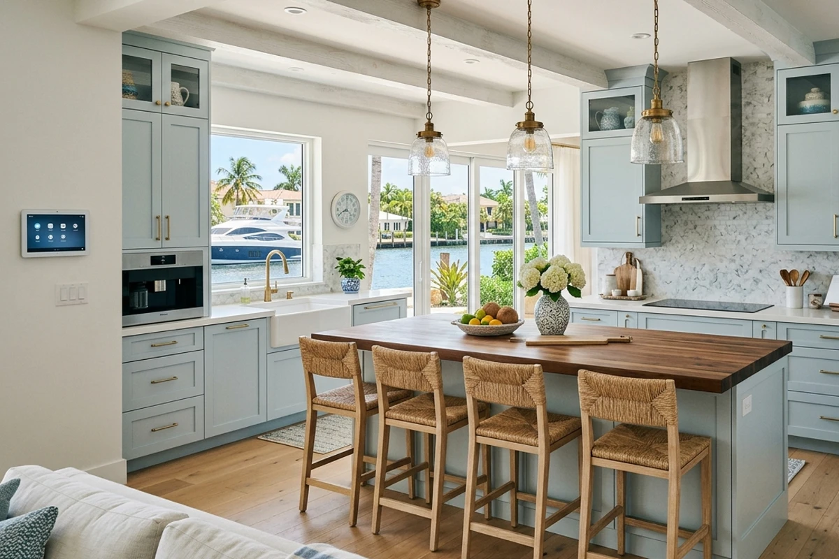 Kitchen Remodeling in Harbor Village, Fort Lauderdale — Coastal Style Meets Smart Home Living